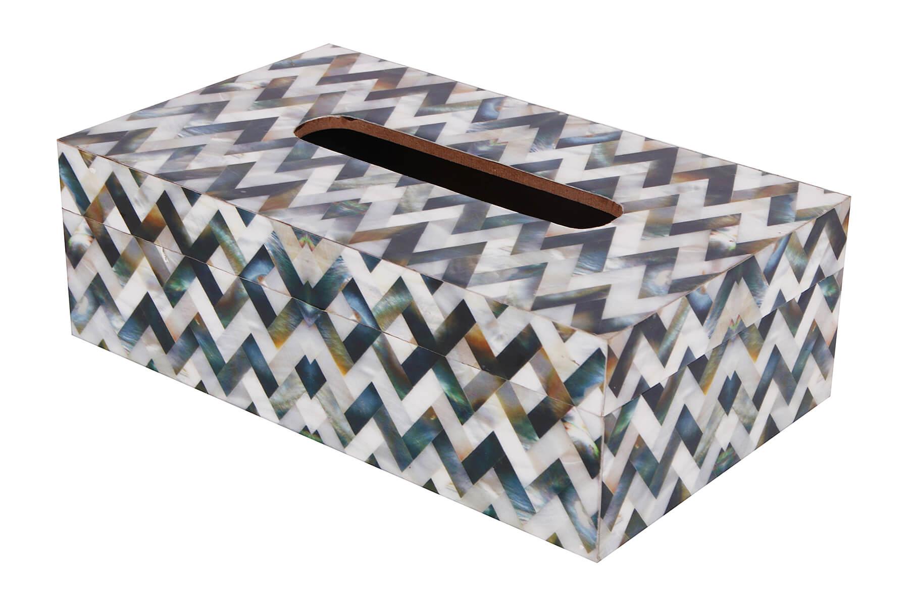 ZIGZAG PRINTED TISSUE BOX