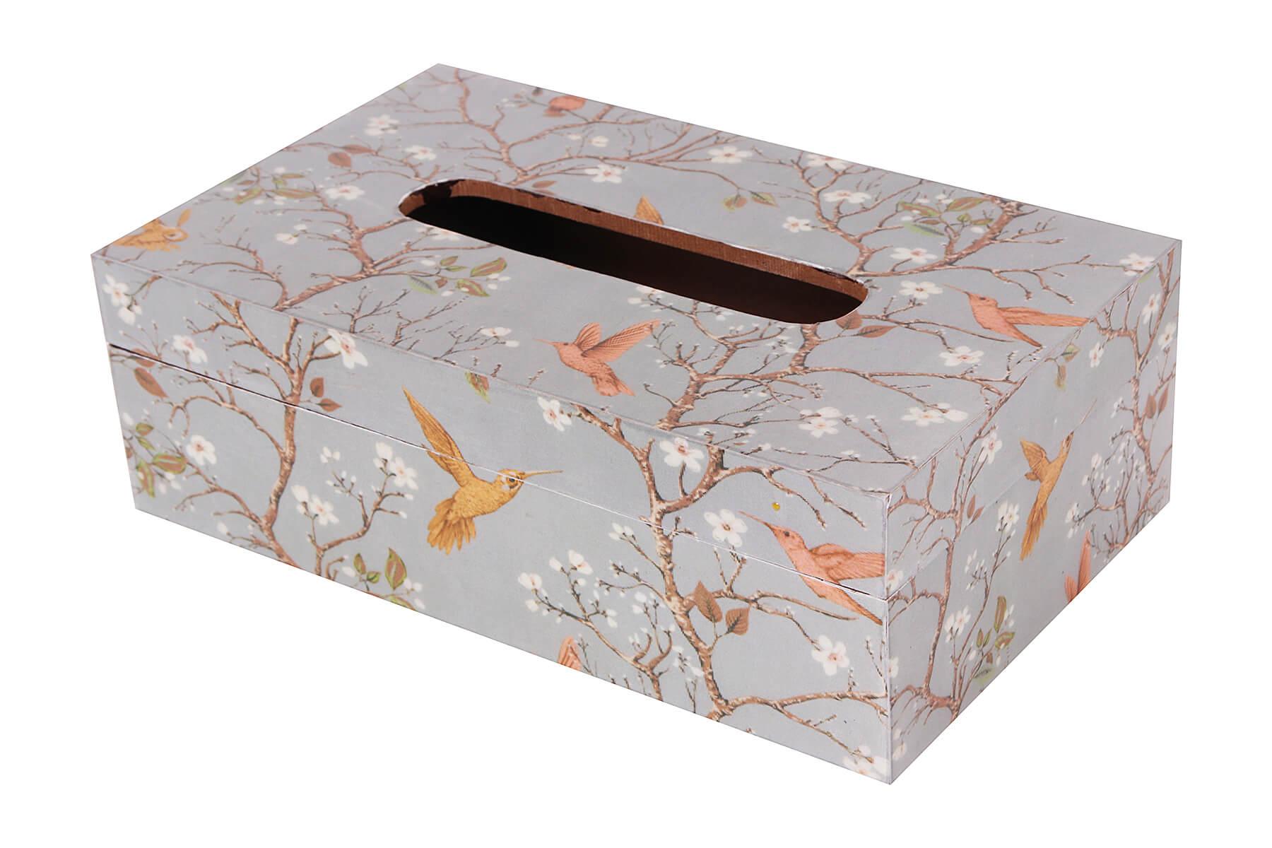 BIRD PRINT TISSUE BOX