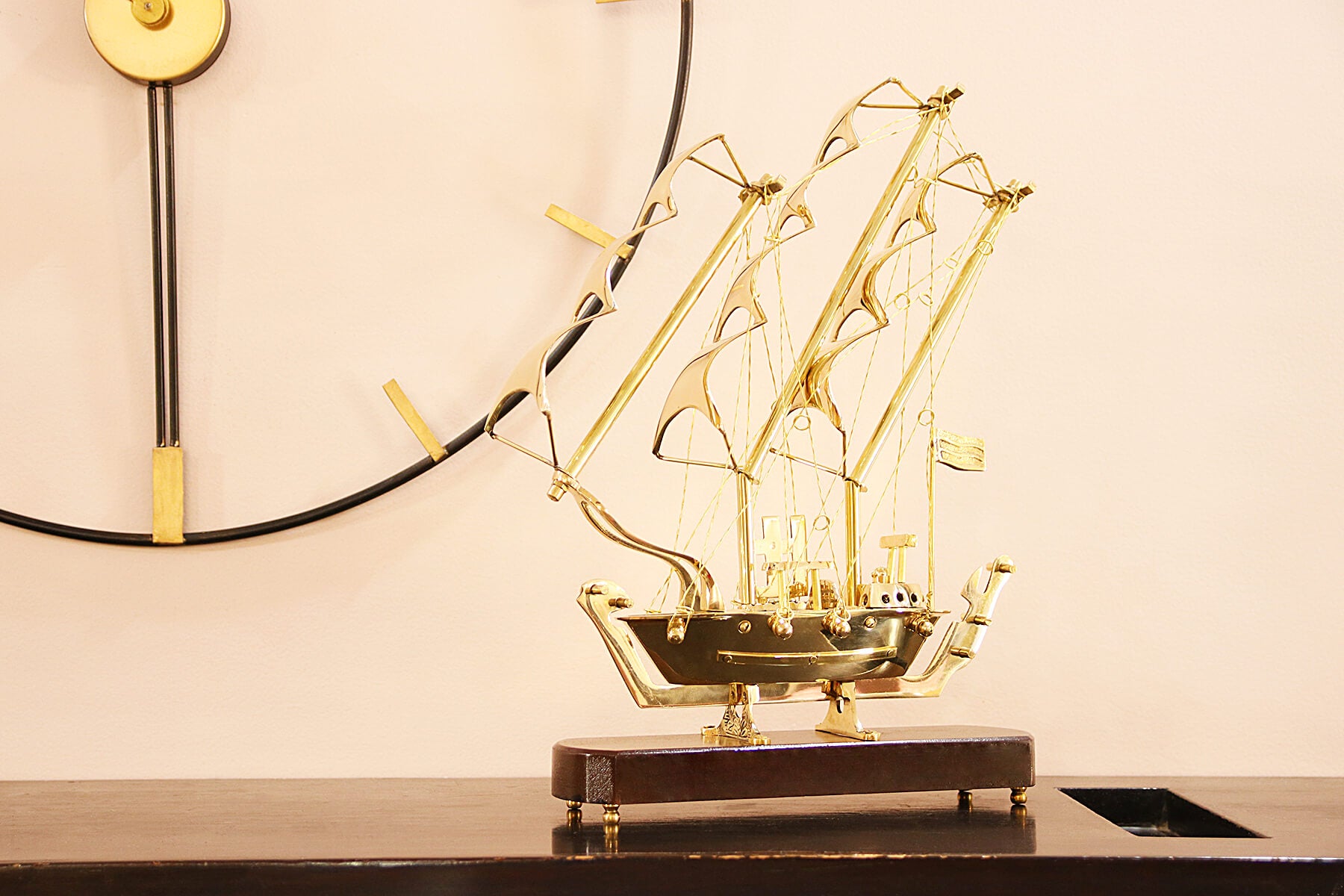 BRASS SHIP for Table Decor