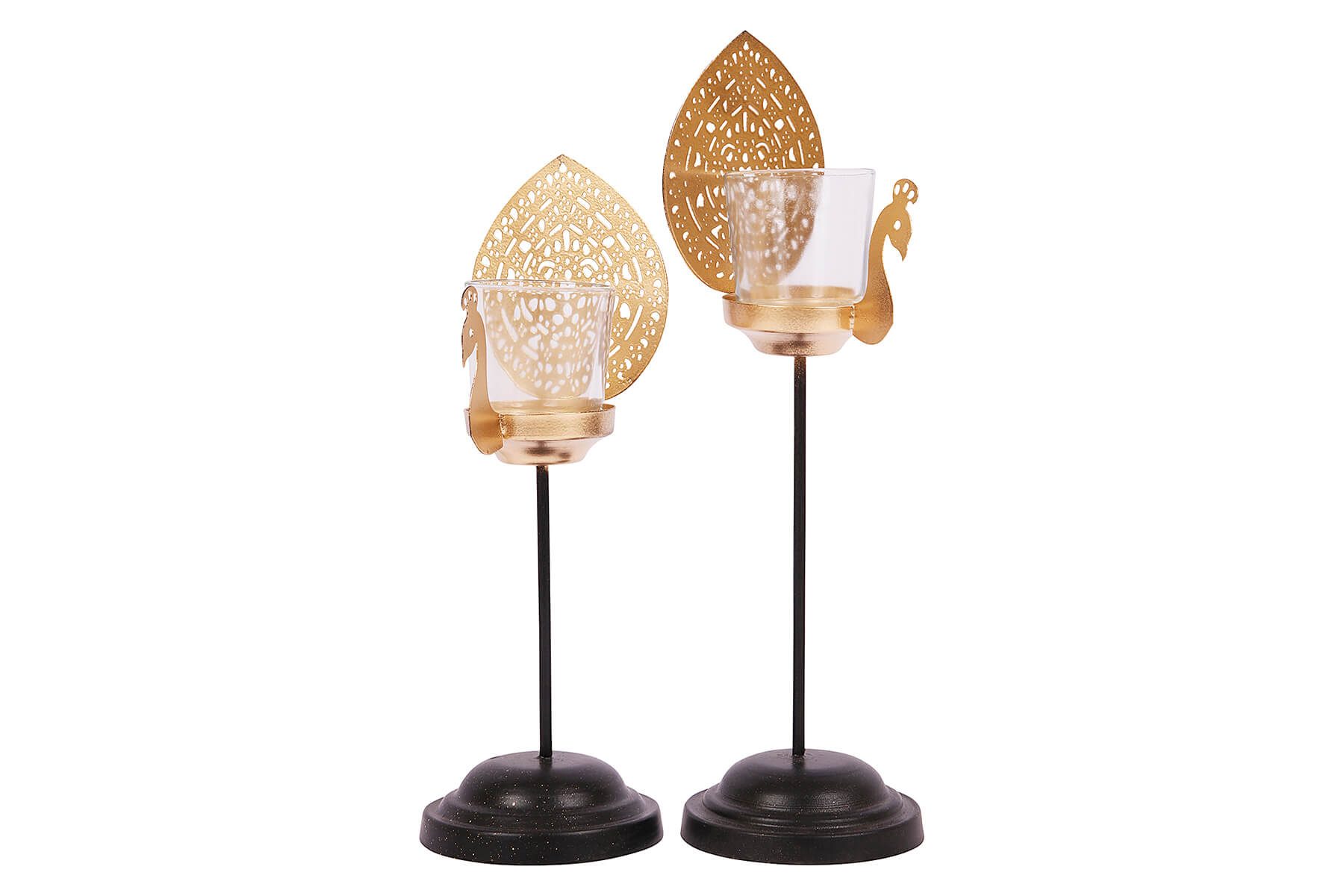 PEACOCK TEA LIGHT HOLDER (Set of 2)