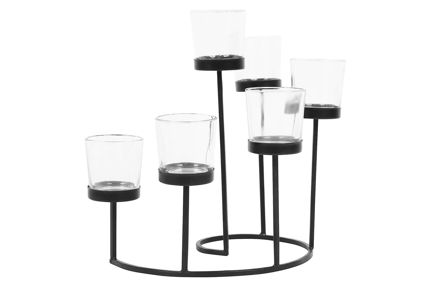 TEALIGHT HOLDER BLACK METAL FRAME