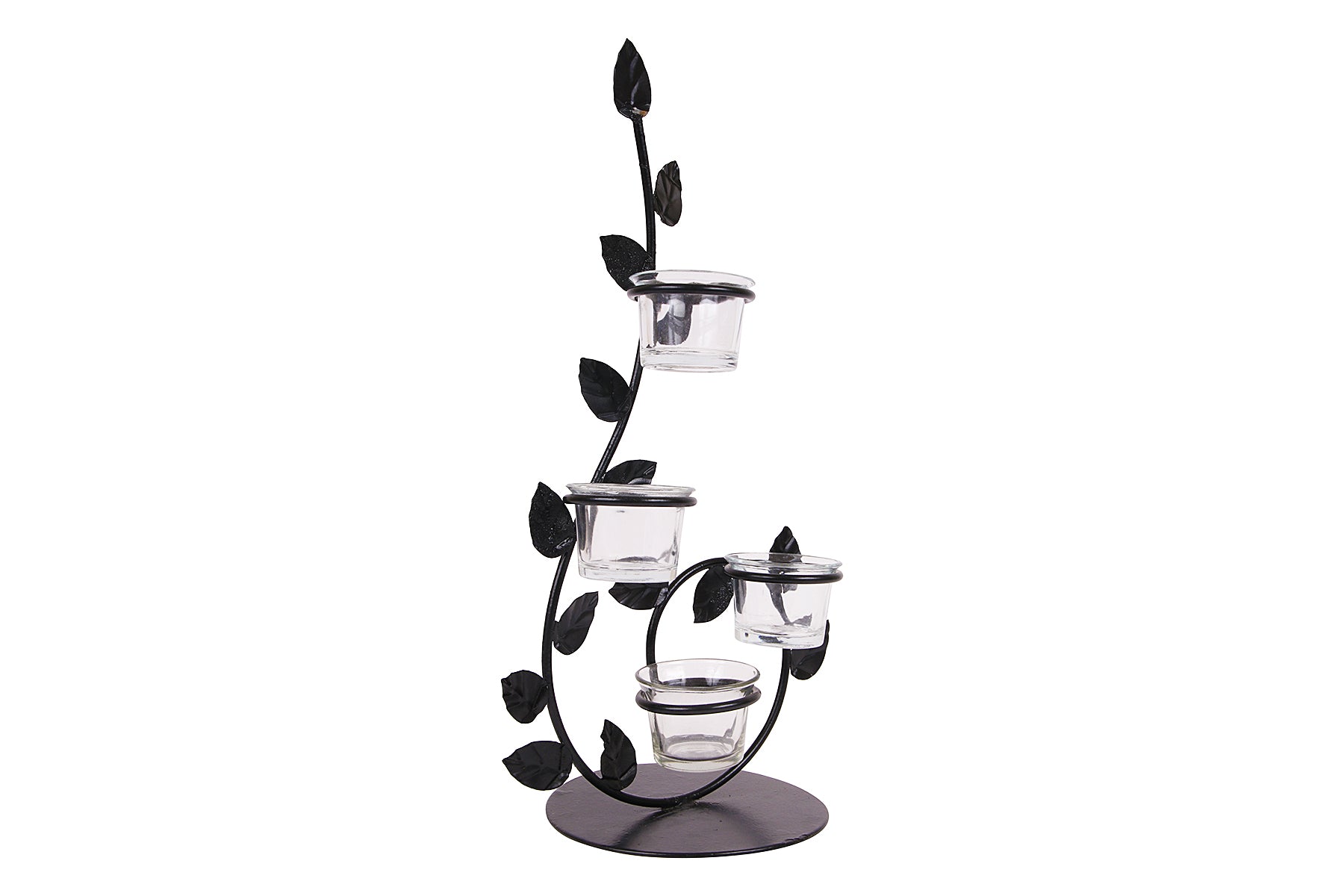 METAL TEALIGHT HOLDER BLACK