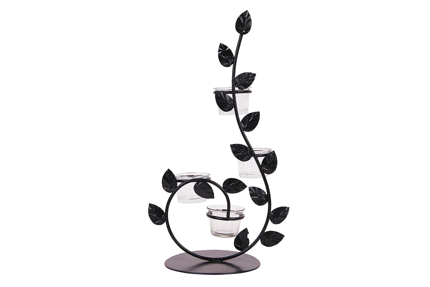 METAL TEALIGHT HOLDER BLACK