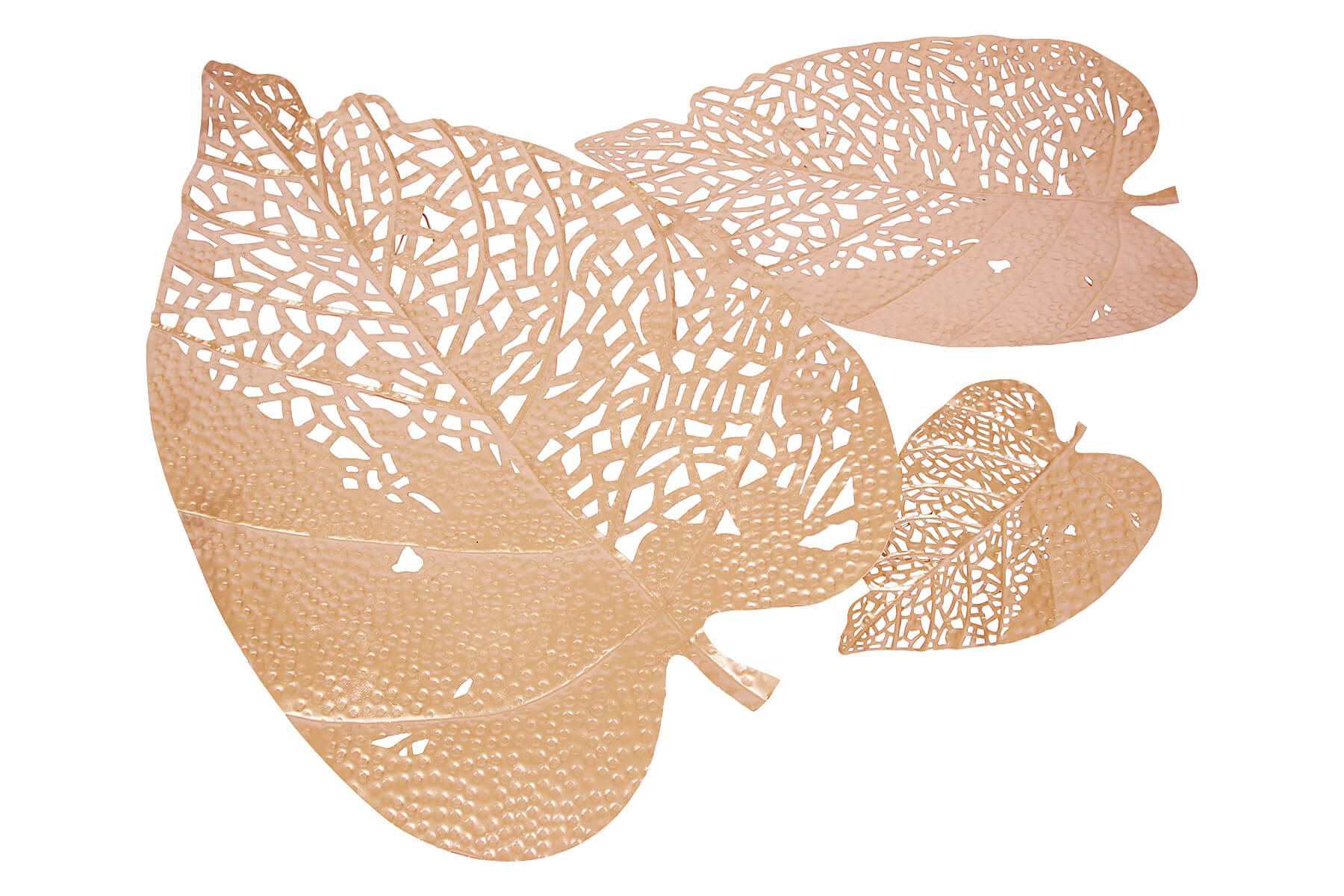 GOLDEN PAAN LEAF WALL ART (SET OF 3)