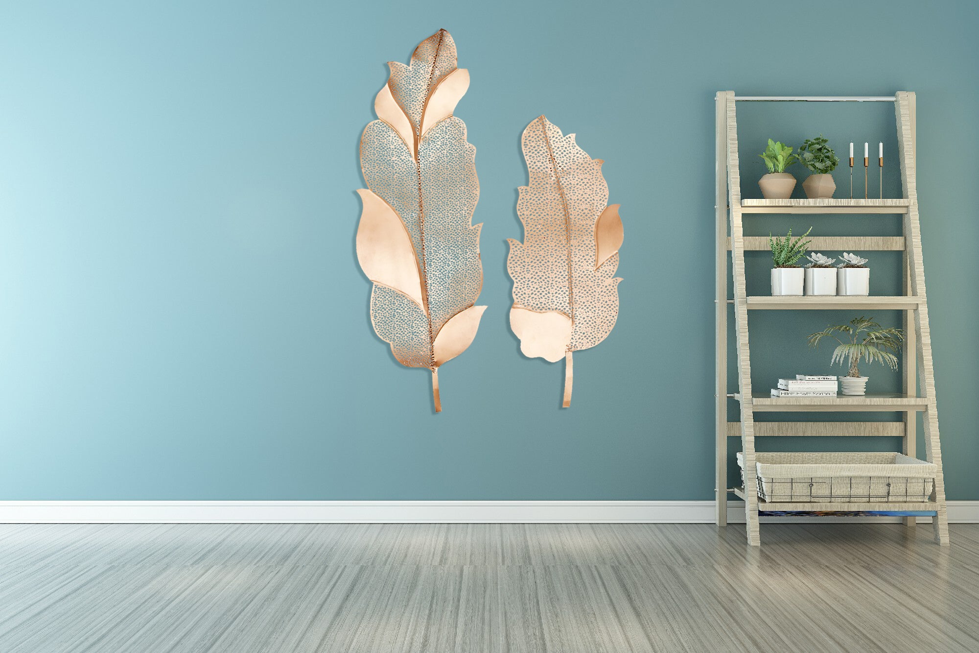 Chestnut Leaf Wall Art – Set of 2