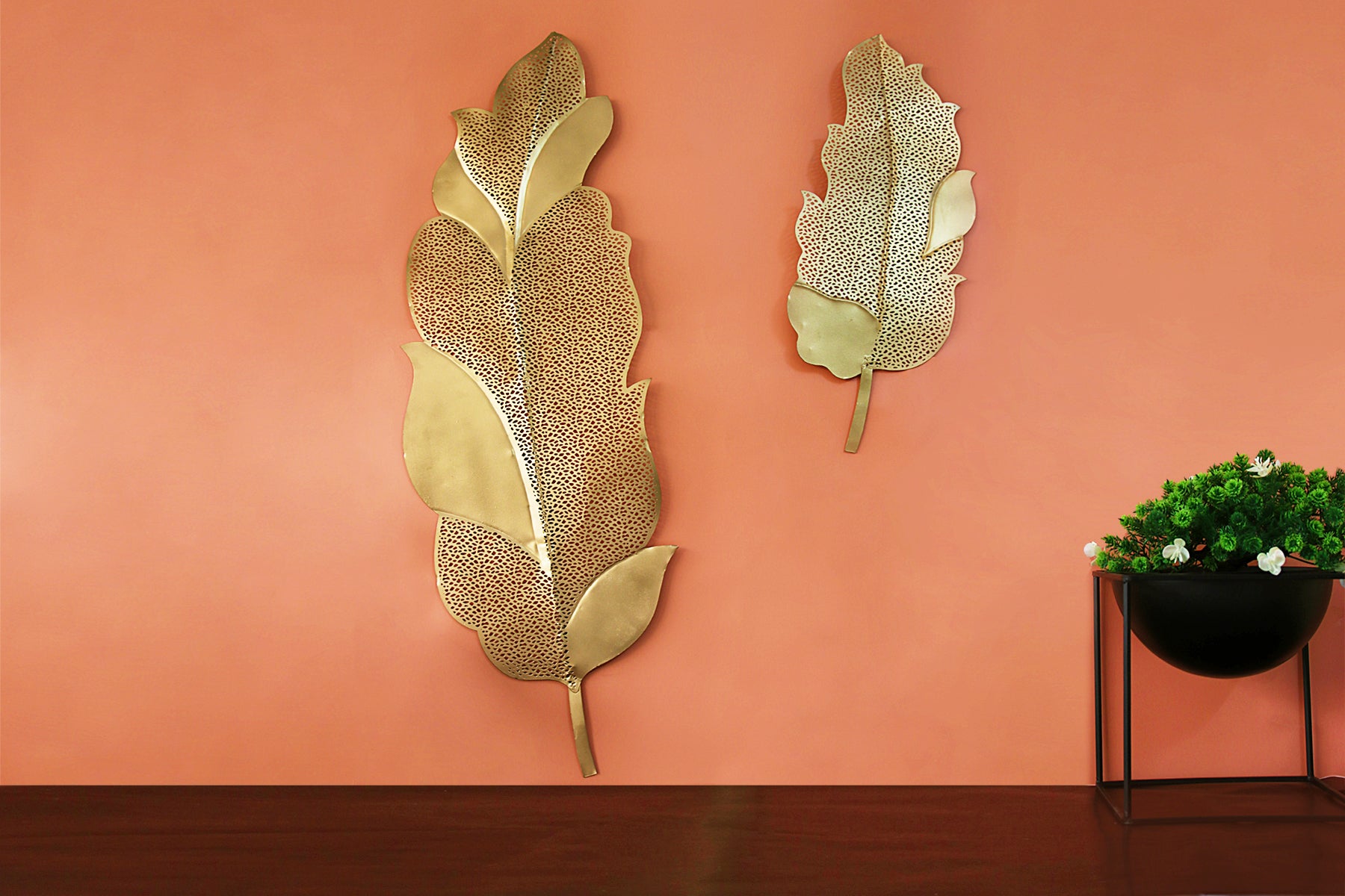 Chestnut Leaf Wall Art – Set of 2