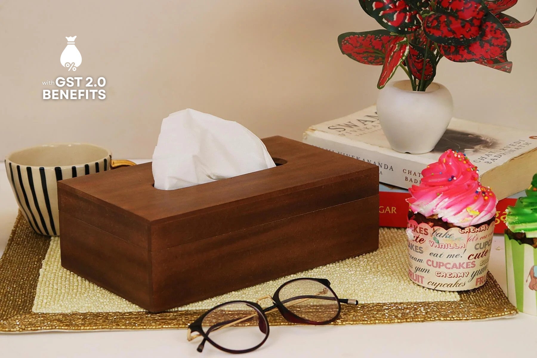 WOODEN TISSUE BOX