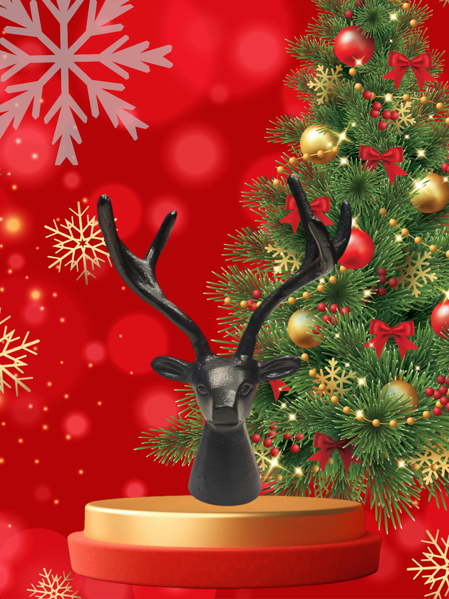 DEER SHOWPIECE FOR CHRISTMAS | TABLE DECORATIVE