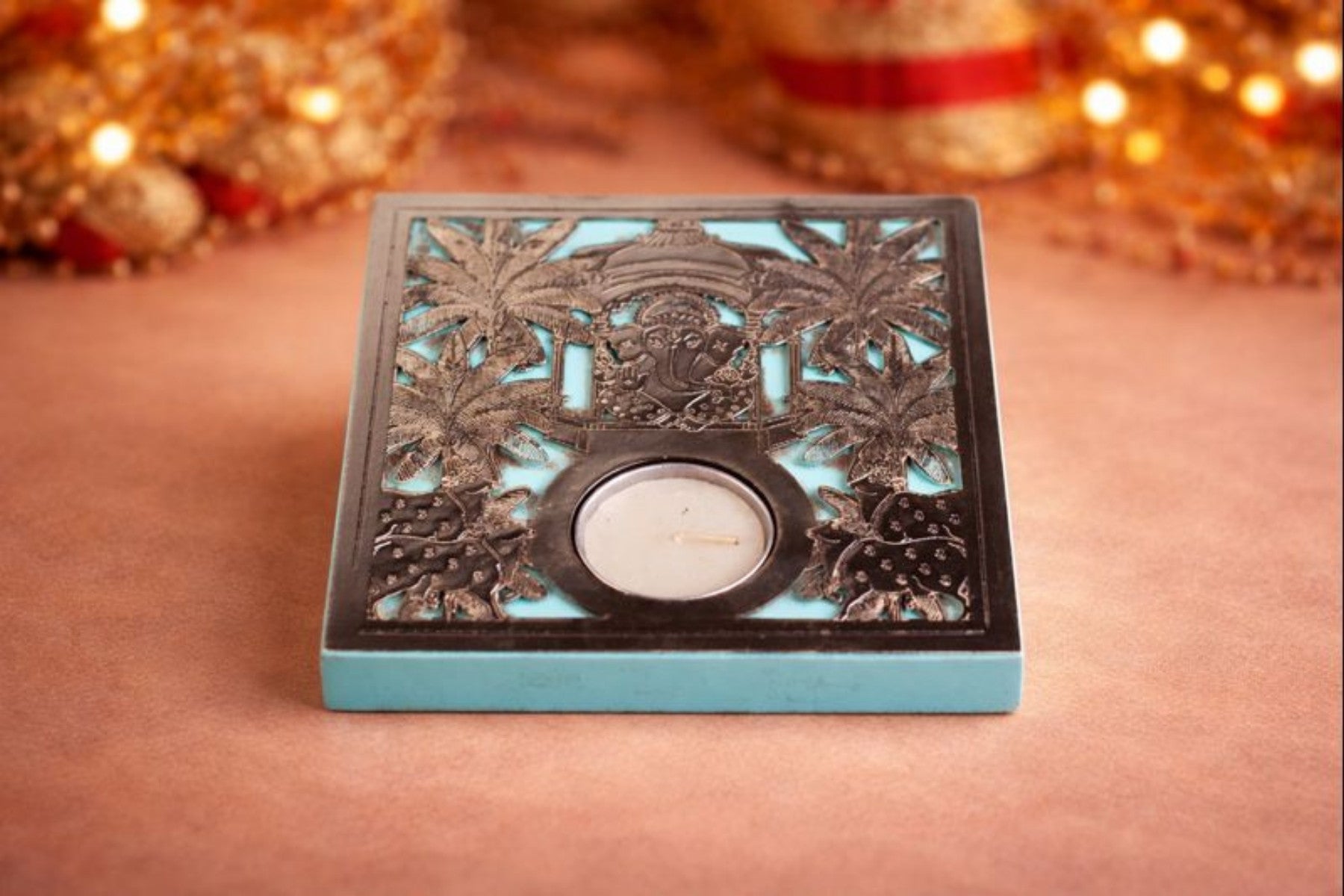 GANESH JI TEALIGHT CANDLE HOLDER FOR GIFTING AND HOME DECOR