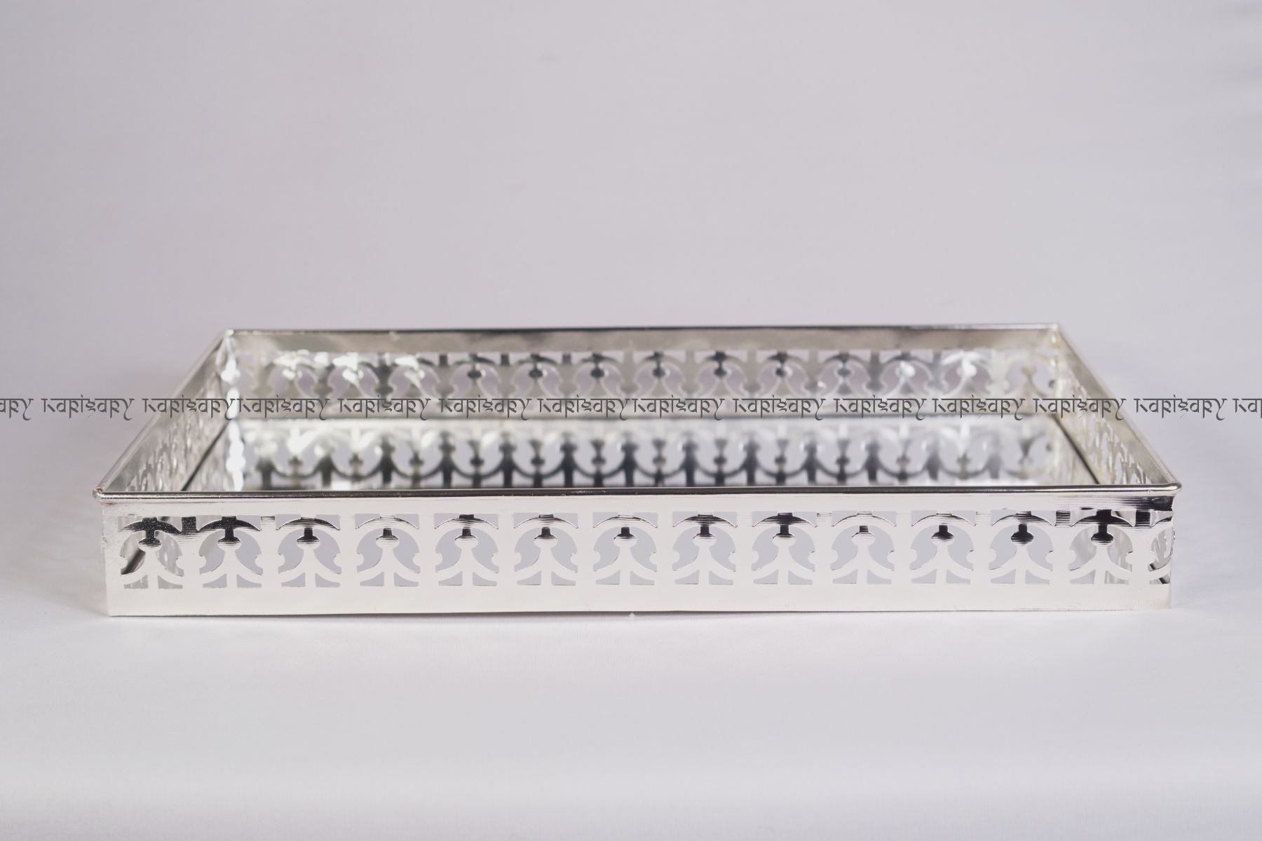 LARGE ACCENT TRAY WITH DESIGNER BORDER FOR DÉCOR, GIFTING, TROUSSEAU And RETURN-FAVOUR PACKING (40cm length)