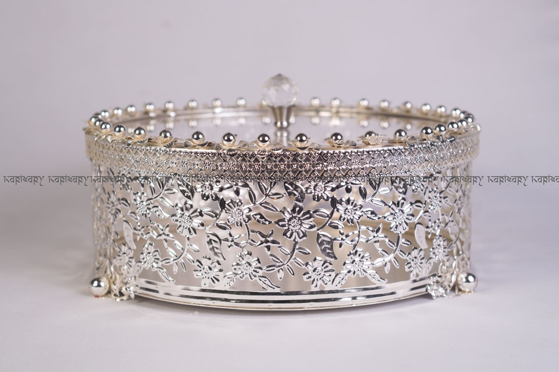 DRY FRUIT CONTAINER FOR WEDDING GIFTING IN GERMAN SILVER