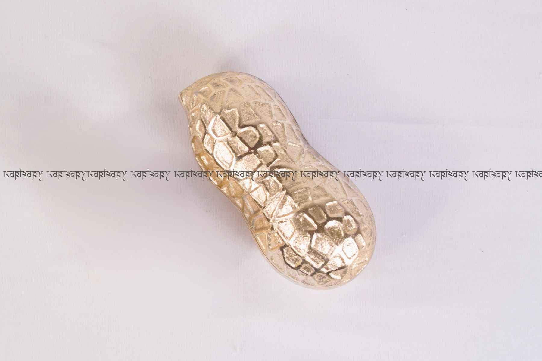 Dry Fruit Gifting and Serving Platter | Golden Peanut Jar with Lid in Metal