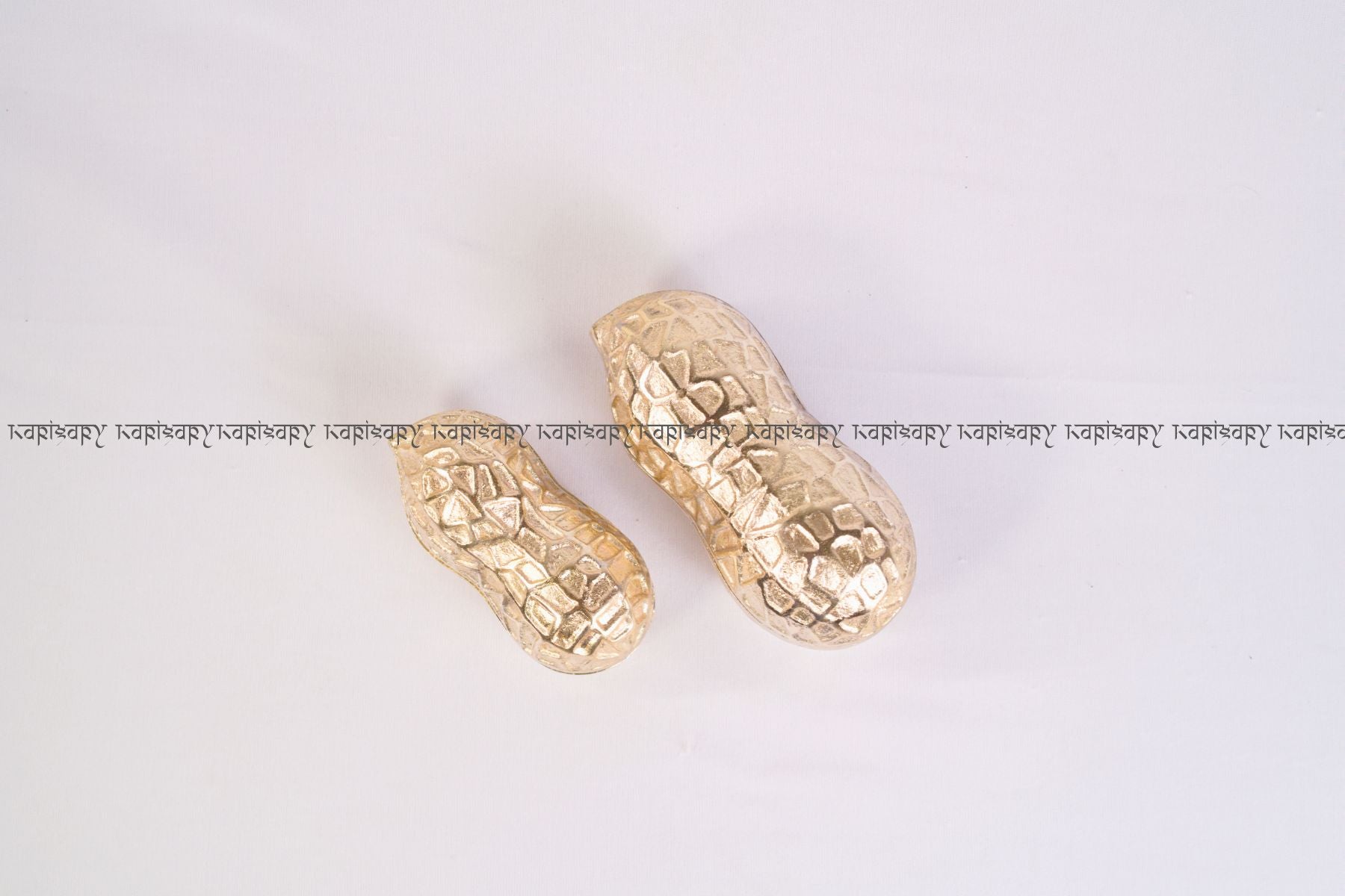 Dry Fruit Gifting and Serving Platter | 2 Golden Peanut Jar with Lid in Metal